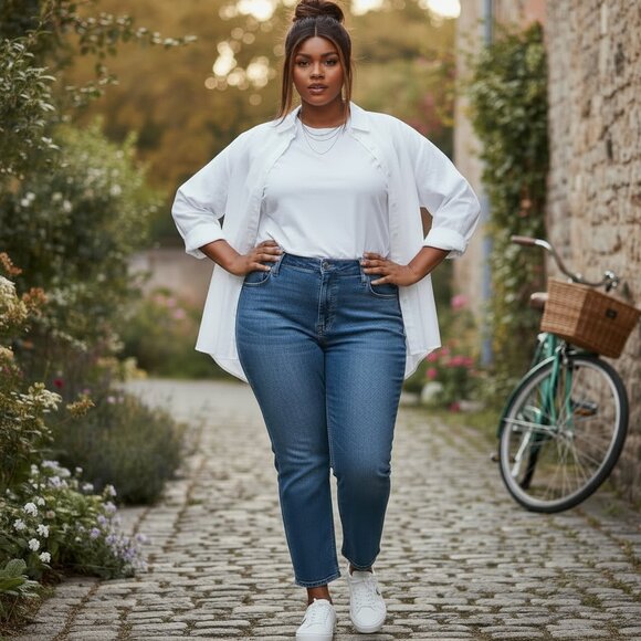 J CREW Mid Rise Flare Crop Jeans 34 Plus Size Ankle Stretch Waist 40" Inseam 25" - Picture 12 of 12